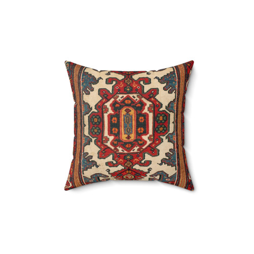 Antique Feraghan Persian Rug Print Decorative Pillow