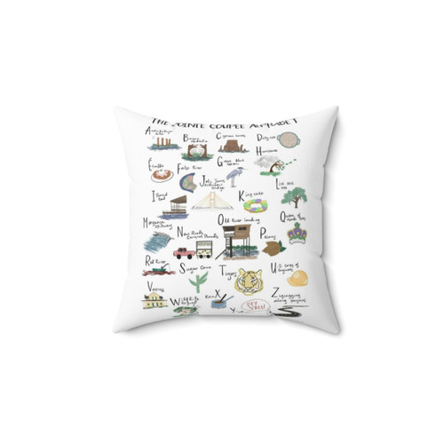 Pointe Coupée Alphabet Decorative Throw Pillow