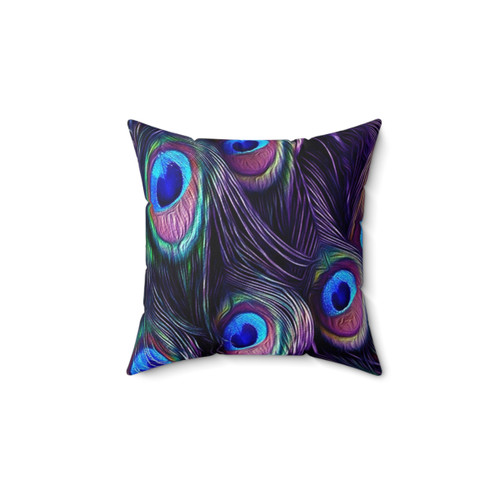 Elegant Peacock Feather Pillow Decor