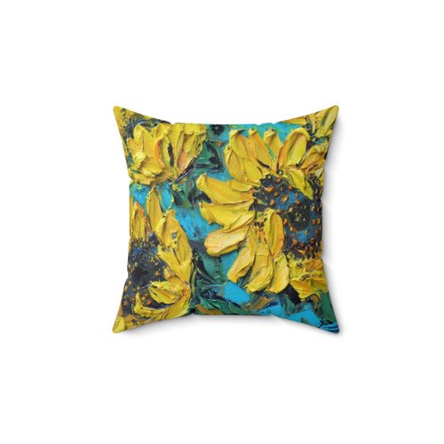 Van Gogh Inspired Sunflower Decorative Pillow