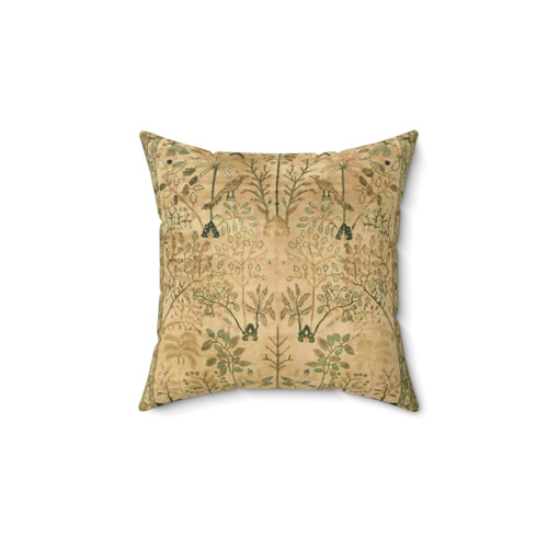 Antique Persian Mashad Rug Print Decorative Pillow