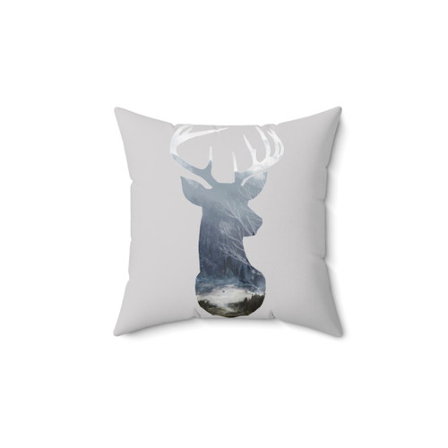 Deer Silhouette Wilderness Pillow