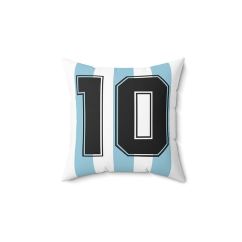 Argentina Football Pillow with Messi and Maradona Design