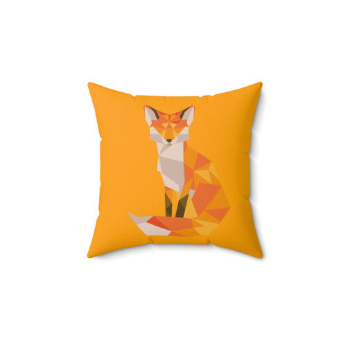 Geometric Fox Decorative Throw Pillow