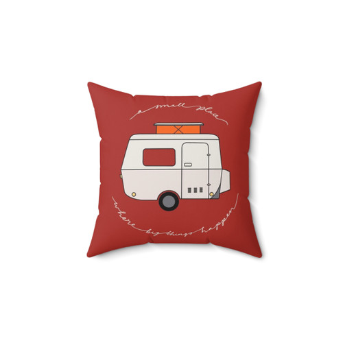 Red Pillow for Adventure Camping and Caravans