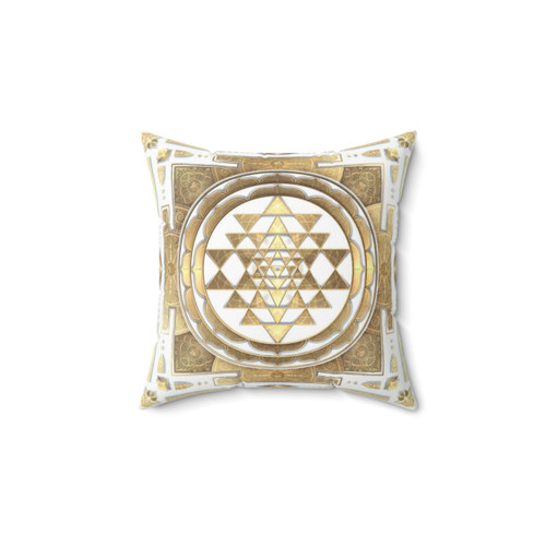 Golden Sri Yantra Pillow