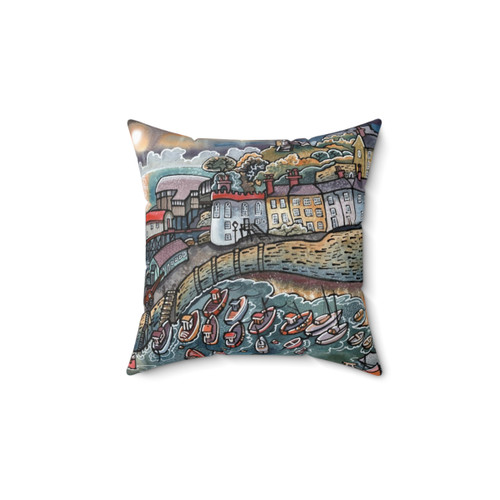 Beautiful Tenby Harbour Seascape Pillow