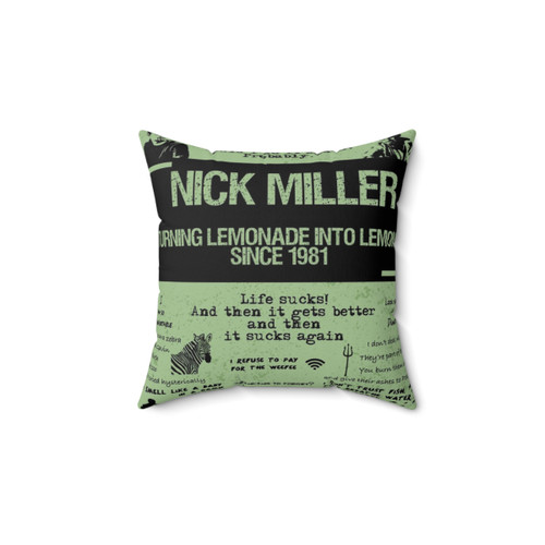 Nick Miller Grumpy Lazy Pessimist Pillow