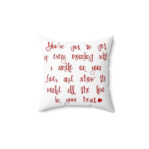 Beautiful lyrics pillow featuring Carole King musical theater quote