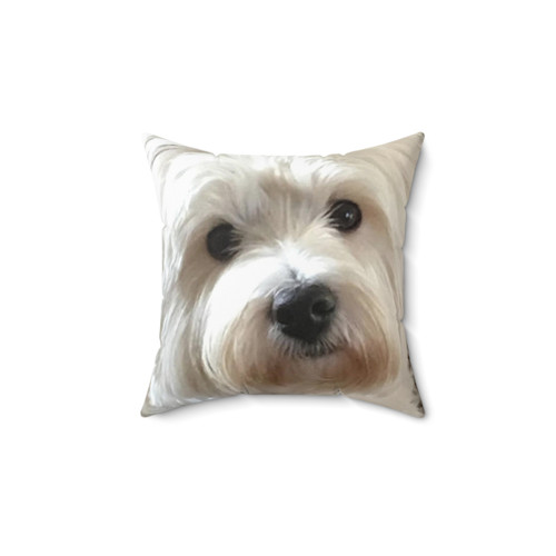 Westie Dog Portrait Pillow