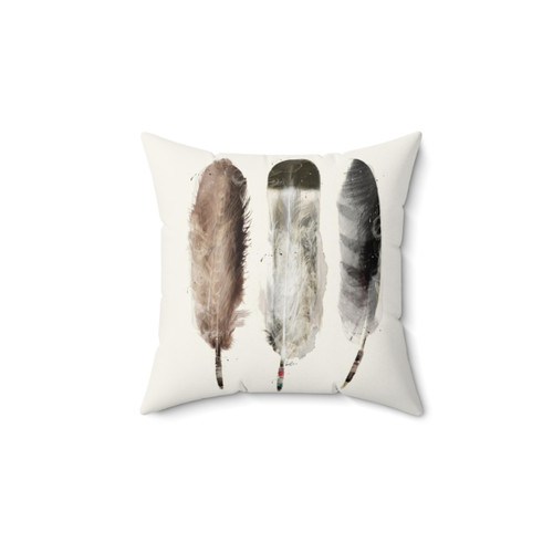 Native eagle feather decorative pillow