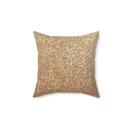 Metallic Rose Gold Glitter Throw Pillow