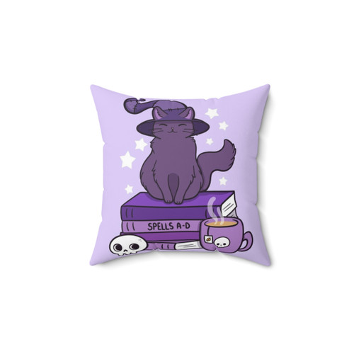Nikury Witchy Cat Pillow with Feline Familiar Design