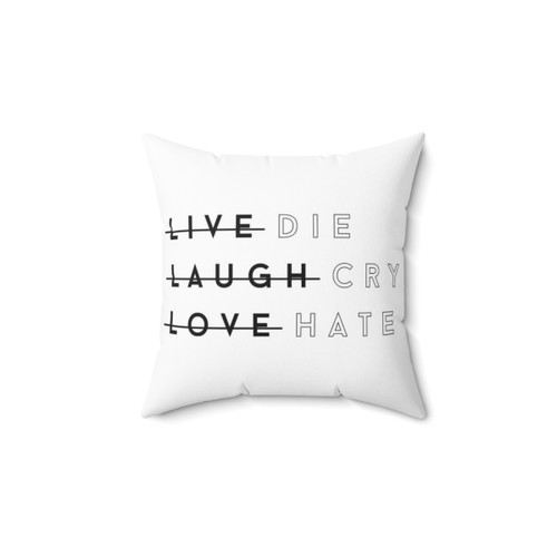 Sarcastic Live Laugh Love Decorative Pillow