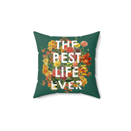 Floral Decorative Pillow featuring Bible Verse