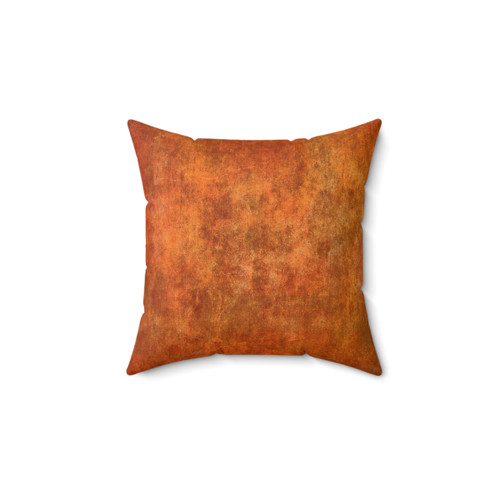Textures #8a Rust Orange Decorative Throw Pillow