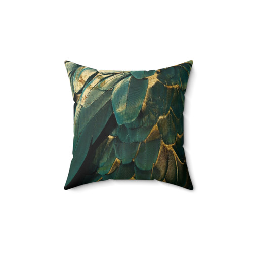 Feather Glitter Decorative Accent Pillow