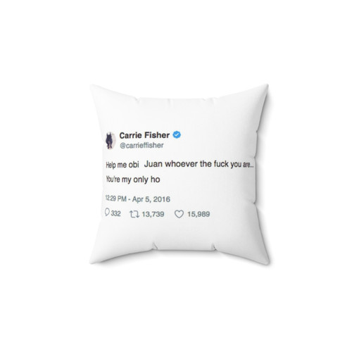 Carrie Fisher Star Wars Pillow with Funny Quote