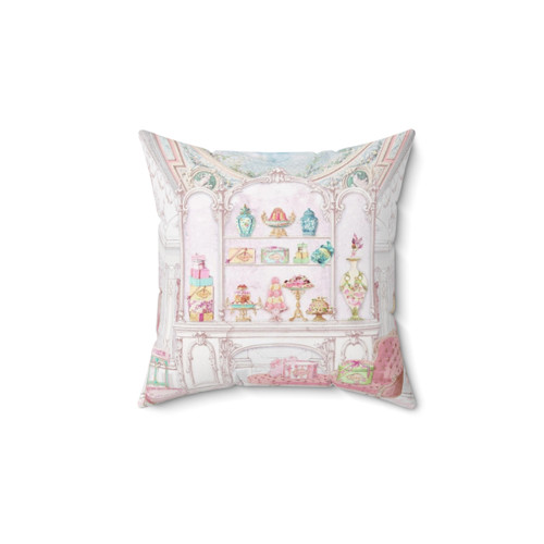 Diorama Pillow featuring a French Patisserie in Paris