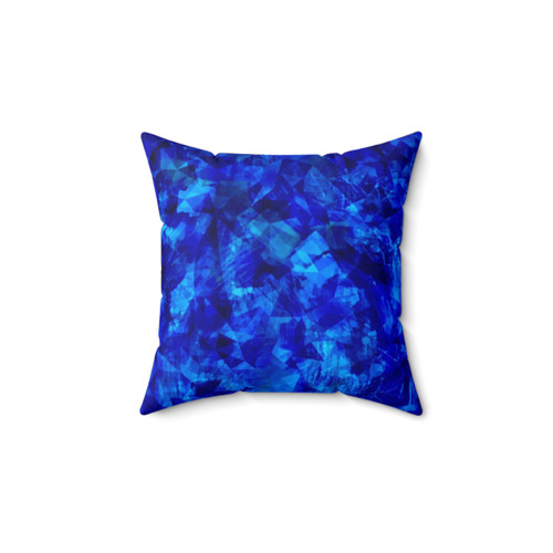 Cobalt Facets Decorative Throw Pillow
