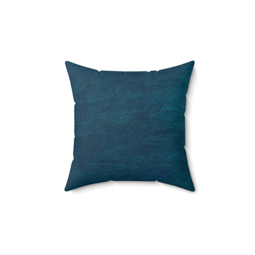Teal Blue Watercolor Pattern Decorative Pillow