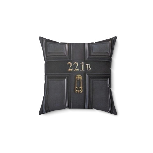 Sherlock 221B Baker Street Pillow featuring characters from the popular BBC series