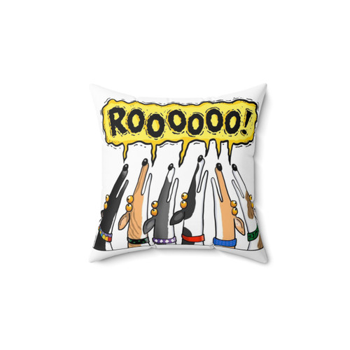 Roooooo! Greyhound Pillow