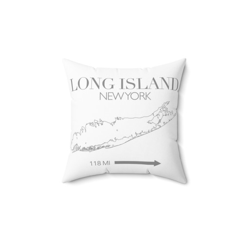 Long Island Map Decorative Throw Pillow