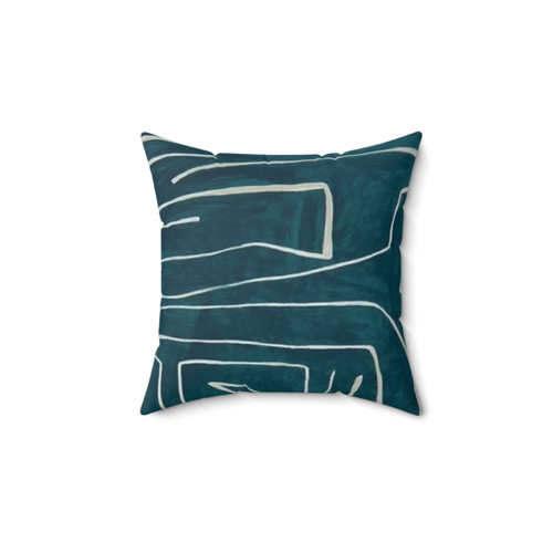 Kelly Wearstler Graffito Teal Throw Pillow