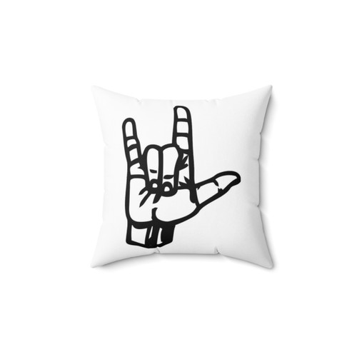 I Love You ASL/BSL Pillow - Deaf Pride Design