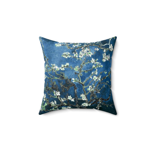 Van Gogh Almond Blossoms Blue Throw Pillow