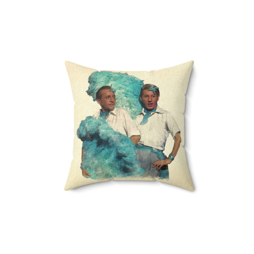 Vintage Watercolor Pillow featuring classic movie characters
