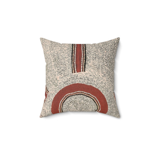 Colorful aboriginal dot art pillow