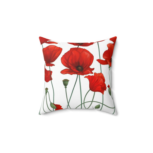 Poppy Stems Decorative Pillow