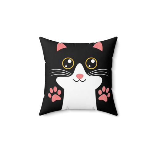 Soft, Plush Black Cat Pillow for Cat Lovers