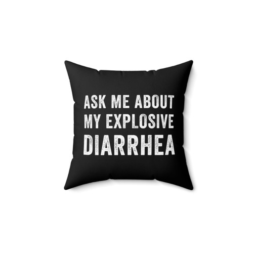 Funny Explosive Diarrhea Pillow - Novelty Graphic Cushion