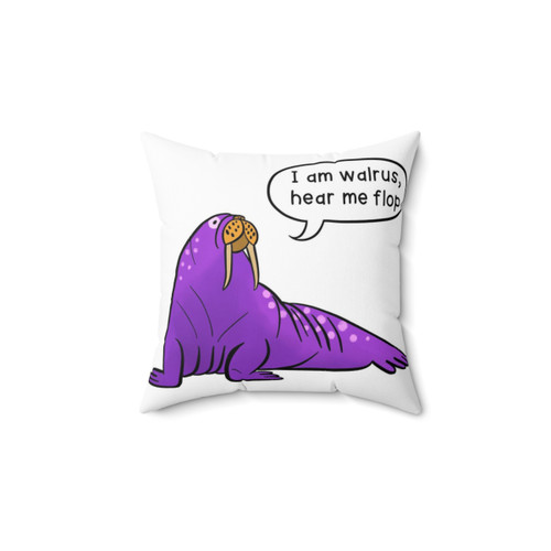 Cute Walrus Cartoon Pillow