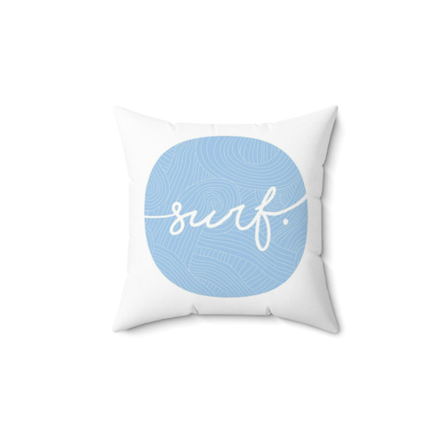 Soft and relaxing surf life themed pillow for beach decor