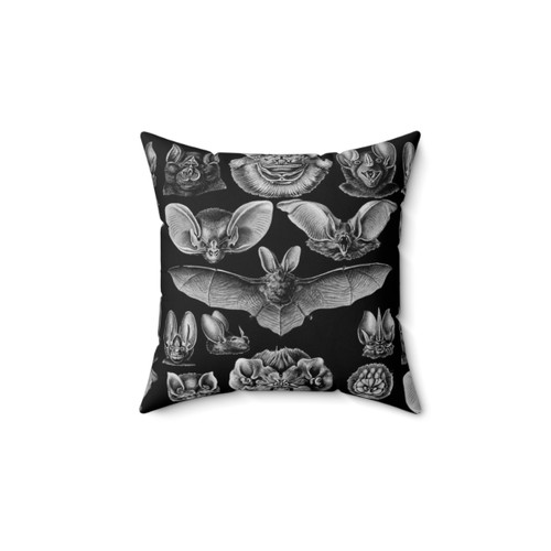 Vintage Chiroptera Pillow by Renowned Naturalist Ernst Haeckel