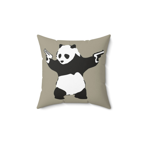 Banksy Graffiti Pillow - Panda with Guns 2014