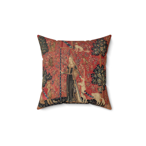 Mythical Unicorn Floral Tapestry Pillow