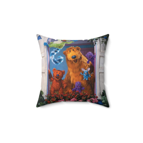 Cozy Bear in the Big Blue House Pillow