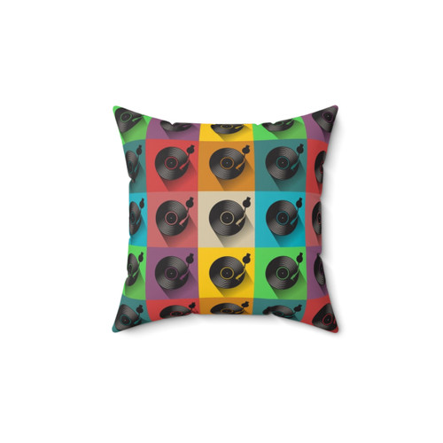 Vintage Record Turntable Pillow