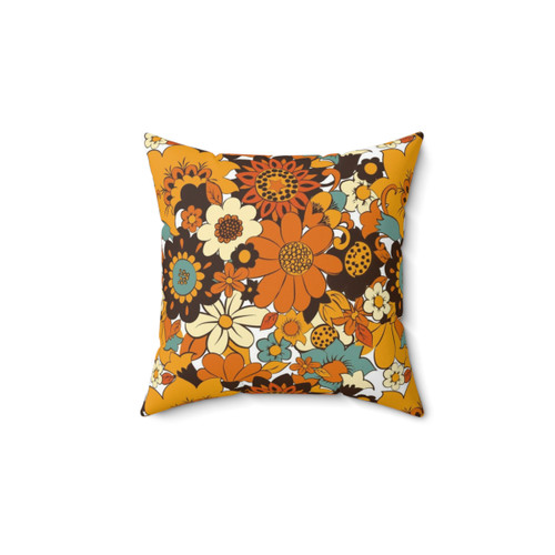 60s 70s Retro Floral Pattern Pillow