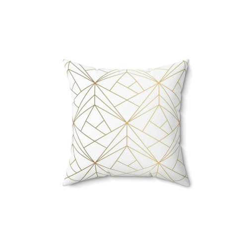 Luxurious Gold Pillow - Geometric Accent Cushion