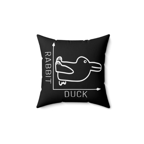 Wittgenstein Rabbit Duck Illusion Decorative Pillow