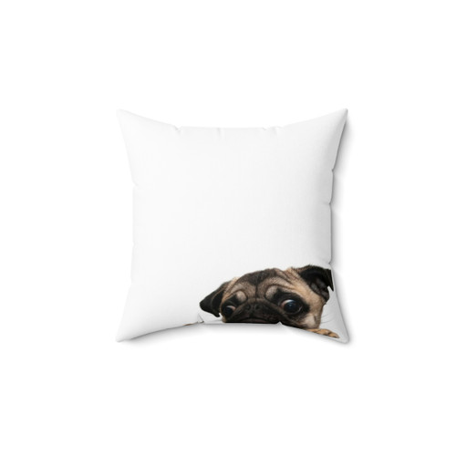 Adorable Worried Pug Pillow