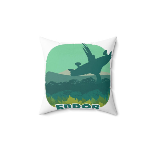 Endor Retro Star Wars Travel Poster Pillow