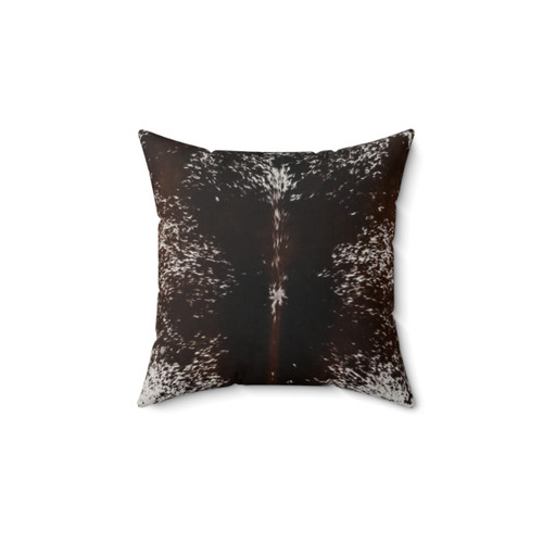 Cowhide Tan and White Pillow for Rustic Country Western Decor