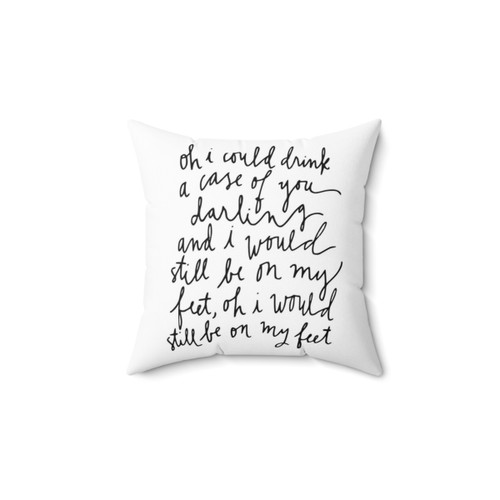 Joni Mitchell Lyrics Pillow - A Case of You Design